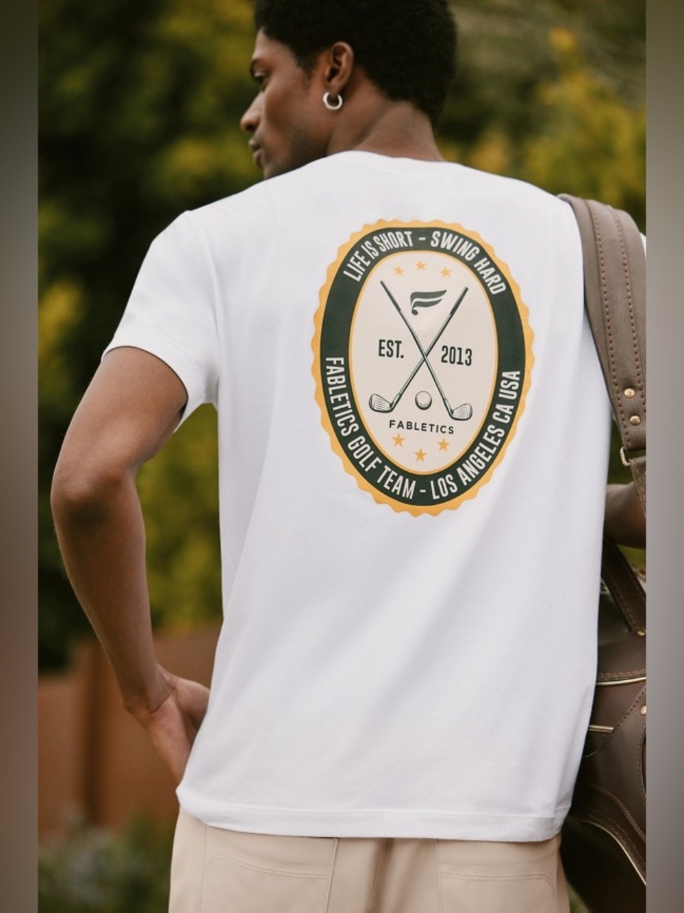 Fabletics The 24-7 Tee Golf Graphic White Men’s Large New